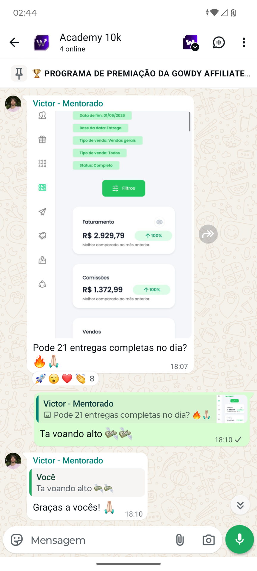 Print de resultado real de aluno #4
