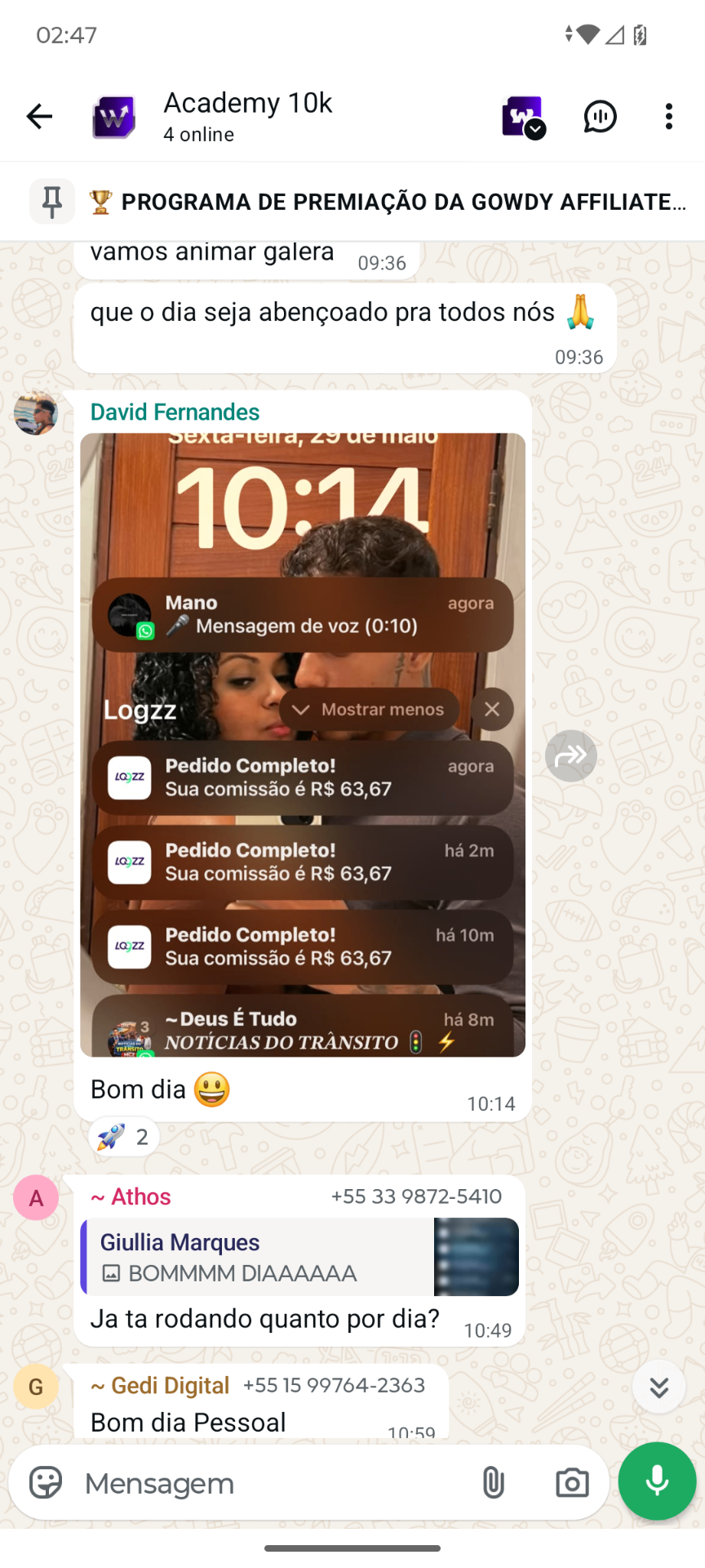 Print de resultado real de aluno #2